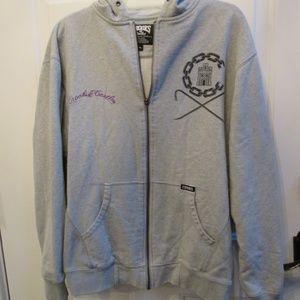 CROOKS & CASTLE men's gray hoodie Sz M